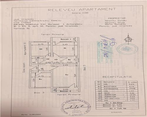 APARTAMENT CU 3 CAMERE DE VANZARE ORAS PANCIU